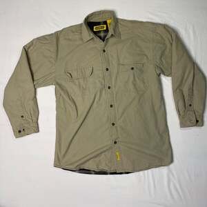 Stanley Lined Work Shirt Jacket Men’s M Khaki Button Up Heavyweight